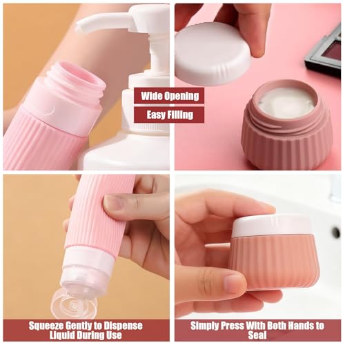 Flacon Voyage Avion 100Ml : 13 Pièces Flacon Voyage Kit, Flacon Voyage Silicone (Top 1) – Image 5