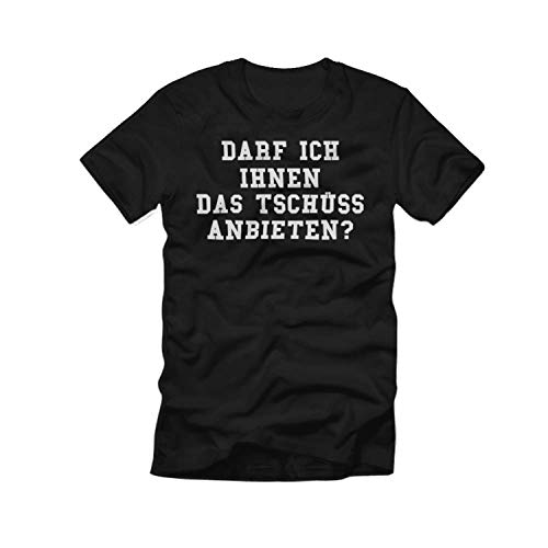 T-shirt ISSO haut de gamme noir avec inscription allemande chic taille M