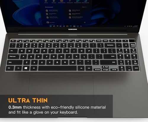 Image of Oaky Keyboard Skin Cover for Samsung Galaxy Book 5 Pro /Galaxy Book 5 360 16 inch | Samsung Galaxy Book 4 /3 Pro | Galaxy Book 4 /3 Ultra Keyboard Protector - Silicon Black