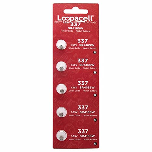 LOOPACELL 337 (SR416SW) Silver Oxide Battery (5 Batteries)