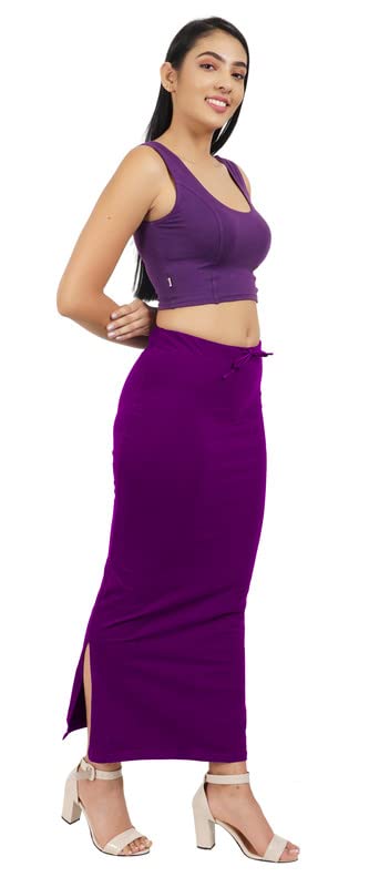 Image of Lycra Blend Cotton Saree Shapewear Petticoat for Women and Girls, Skirts Shapewear Dress for Saree
