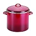 Rachael Ray 50497 Enamel on Steel Stock Pot/Stockpot with Lid, 12 Quart, Red Gradient