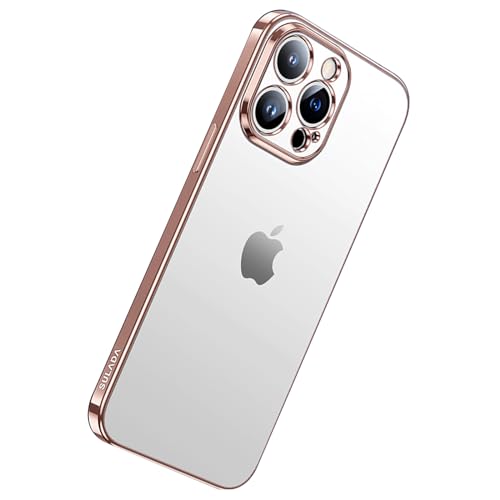 Coque iPhone 15 Pro Max robuste anti-taches en silicone givré rose avec protège-caméra