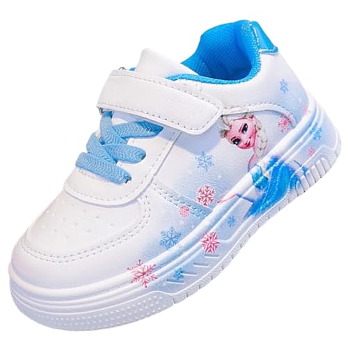 Jasmeko Scarpe da Ginnastica per Bambina, Scarpe per Bambini Principessa Skateboard Sportive Bambine (A-Blue,27)