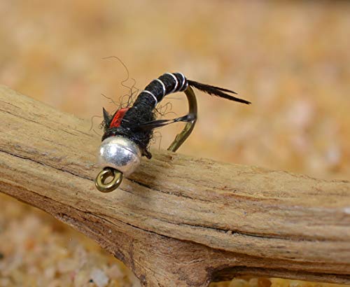 Region Fishing Tungsten Bead Head Higa SOS Mayfly Nymph Flies | Mustad Signature Hooks | 1 Doz Flies (Hook #16)