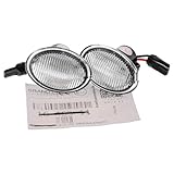 BRANDT Seitenblinker Set LED Kotflügel Blinker + Kabel Weiss passend für Fiat 500 I 500C 500L 312 Abarth 595 695 Alfa Romeo 4C Lancia Ypsilon II 843 Ford Ka II RU8 Blinkleuchten