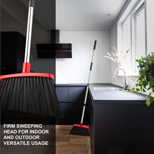 Broom Strongest 80% Heavier Duty - Outdoor Broom Indoor Broom, Angle Broom With Extendable Broomstick For Easy Sweeping - Easy Assembly & Durable, Great Use For Home Kitchen Room Office Lobby Floor #TOP6