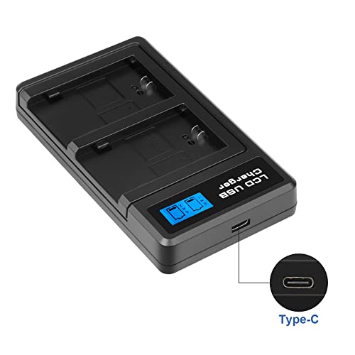 2 X NP-W235 Batería de Repuesto y LCD Cargador Dual Compatible con Fujifilm X-T5, X-T4, GFX 100S, X-H2S, für Fuji GFX 50S II, VG-XT4 (2 x 2250mAh Batterien) - imagen 7