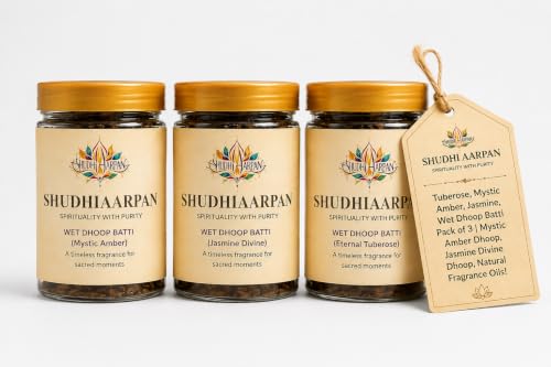 Image of Tuberose, Mystic Amber, Jasmine, Wet Dhoop Batti Pack of 3