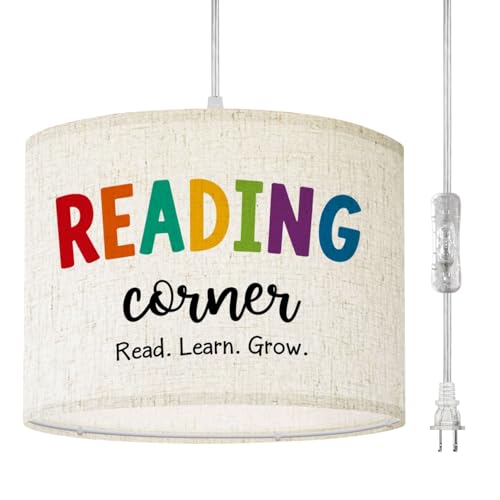 Boho Plug in Pendant Light Reading Corner Read Classroom Colorful Reader Library Reading Nook 16.4ft...
