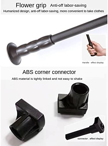 伸縮式クローゼットロッドレール、幅調節可能なキャビネット用洋服吊り下げポール、耐荷重44ポンド、取り付け簡単（550～660 mm）