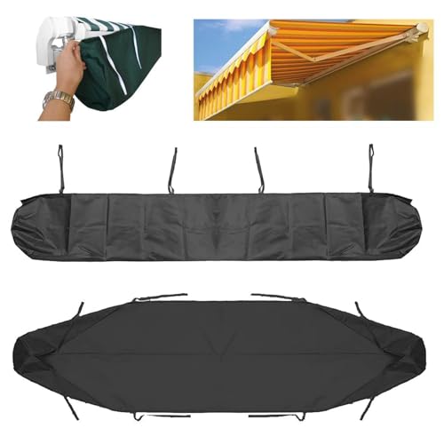 YOHOCS Markisenschutzhülle Schutzhülle für Markisen, Markisenabdeckung Für Markisen Für Die Lagerung Im Winter, für Outdoor Garten Terrasse Patio,Schwarz,5m/16.40ft