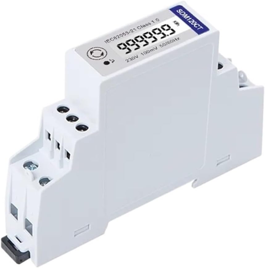 Energy Meter SDM120CT-MV+TU24 100A/0.1V CT,1 Phase 2 Wire, 230V, RS485 Modbus, Measure kwh,kvarh Hz, DIN Rail Energy Meter,MID