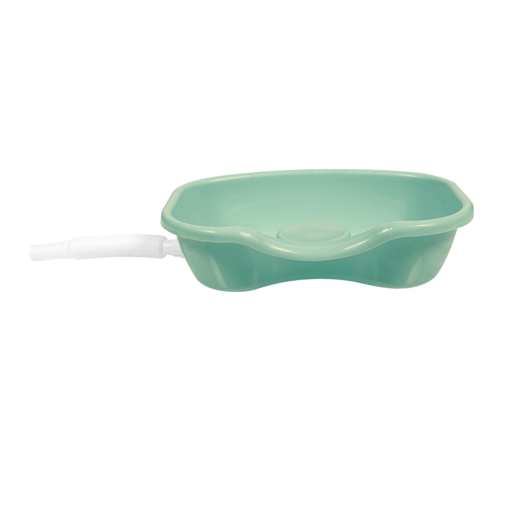 Ergonomisches Haarwaschbecken mit Glatter Oberfläche aus Kunststoff und Gebogenem Rand für Bequemes Haarewaschen im Bett für Senioren und Pflegebedürftige
