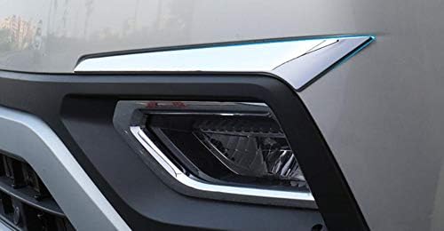 2Pcs Chrome Car Front Fog Light Lamp Cover Trim Molding Compatible for Volkswagen Atlas 2018 2019 2020