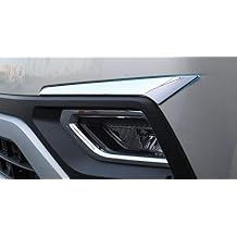2Pcs Chrome Car Front Fog Light Lamp Cover Trim Molding Compatible for Volkswagen Atlas 2018 2019 2020