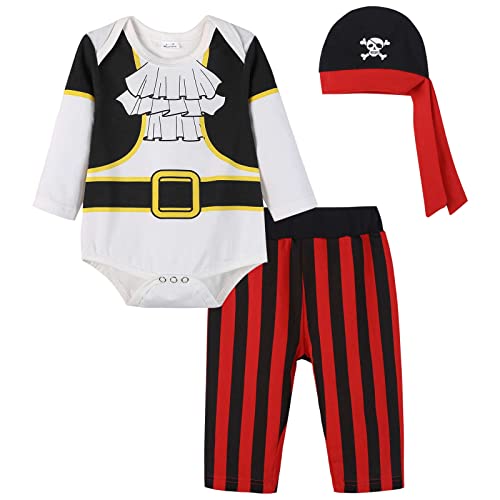 Image of Zusnxaxe Newborn Infant Baby Boys Girls Astronaut Costume Toddler Police Uniform pirate Outfit Prince Doctor Costume