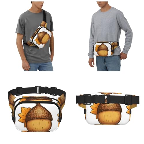 Sac banane poitrine noir mains libres avec sangles ajustables taille unique - 6