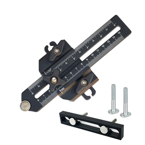 NOEAIKE Guide de scie à table gabarit mince, outil de travail du bois de précision pour une coupe précise et sûre des bandes fines, s'adapte aux fentes en T et U de 0,95 x 1,9 cm et aux fentes en T de