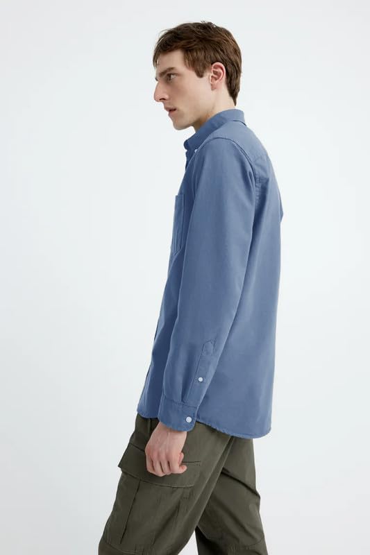Image of BE ACTIVE Men's Oxford Cotton Lycra Casual Shirt || Men Stylish Shirt || Full Sleeves || Simple Shirt for Men || Timeless Style & Comfort