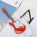 Wood Electric Guitar Ornament Decoration,Miniature Bass Guitar Instrument Model,Red Electric Guitar Model Musical Instrument Crafts