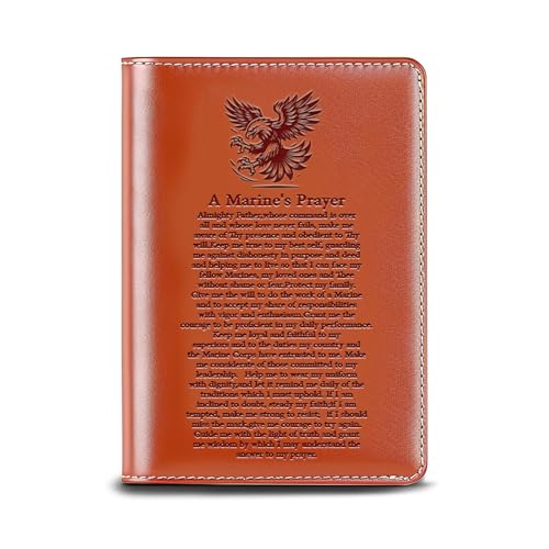 WHLBHG Marine Gift Marine's Prayer Hardcover Journal Notebook Religious Gift Military Leather Journal Appreciation Gifts for Marine (Journal-Marine’s Prayer)