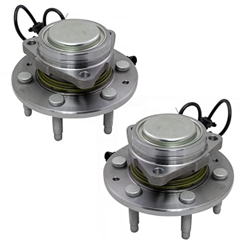 Image of TRQ Front Left and Right Wheel Bearing and Hub Assembly Set 2 Piece Compatible with 2014 Chevrolet Express 1500 Van RWD 2014 GMC Savana 1500 Van RWD