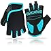 Produktbild REETEE Fahrradhandschuhe Halbfinger Radsport Handschuhe Atmungsaktiv Anti-Rutsch Radhandschuhe Herren Damen Sport Handschuhe für Radfahren, Wandern und Outdoor Sportarten (Blau, XL)