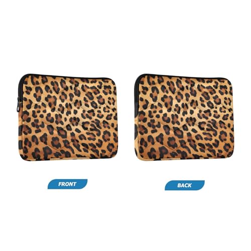 Funda para portátil 13-14 pulgadas con estampado leopardo amarillo miniatura 2