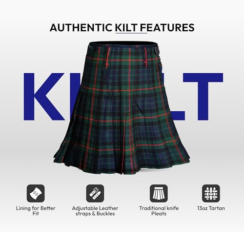 Image of Authentic Scottish Men's Tartan Kilts - Highland Light Weight Value Kilt | Embrace Your Heritage with Comfort