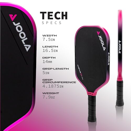Image of JOOLA 3S Pickleball Paddles - Raw Carbon Fiber Surface for Power & Spin, Elongated, Wide Body & Aero Curve Designs - UPA-A Certified