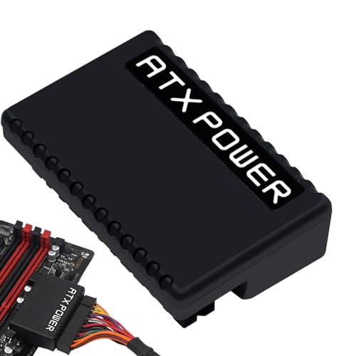 Adaptador de placa base ATX de 24 pines – Adaptador de placa base 24P para placas base ATX | Adaptador giratorio para una gestión optimizada de cables y una organización de sistema mejorada para mei