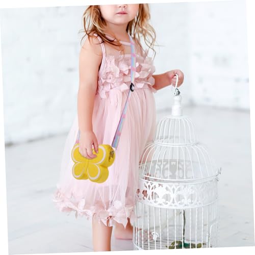 Butterfly Shaped Silicone Purse for Girls Cute Boy Girl Crossbody Bag Yellow Mini Backpack Accessory for Boy Girl Adorable Small Purse for Little Girls2