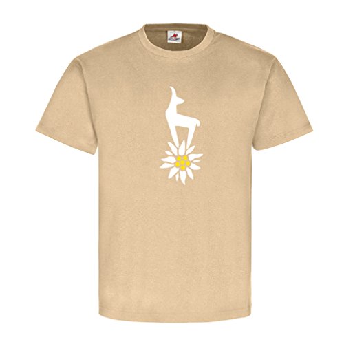 T-shirt Chef Edelweiss Bergsteiger Gams Hauptmann 18421 : vêtement beige taille M pour homme