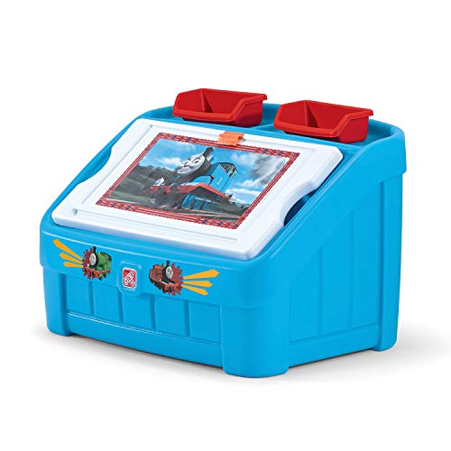 Step2 2-in-1 Toy Box & Art Lid | Plastic Toy & Art Storage Container, Thomas the Tank Engine