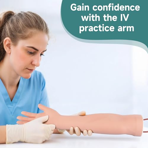 Image of Phlebotomy Practice Kit, IV Practice Arm with Veins, Blood Draw & Venipuncture Training for IV Insertion Practice, IV Injection Practice Kit for Medical Education and Demonstration Only