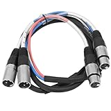 Seismic Audio - SARLX-2x5 - 2 Channel XLR Color Coded Multi-Patch Snake Cable 5 Feet - Pro Audio