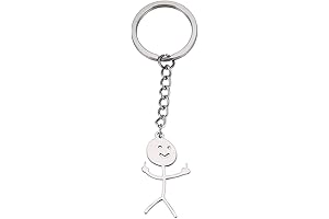Lizzo Keychain - Middle Finger Stickman Funny Keychain for Men Cute Keychains...