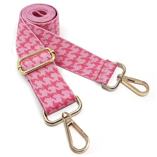 Image of Dsigo Purse Strap, 1.5 inch Wide Gold Alloy Buckle Floral Printing Crossbody Shoulder Strap for Bag Handbag Crossbody Bags