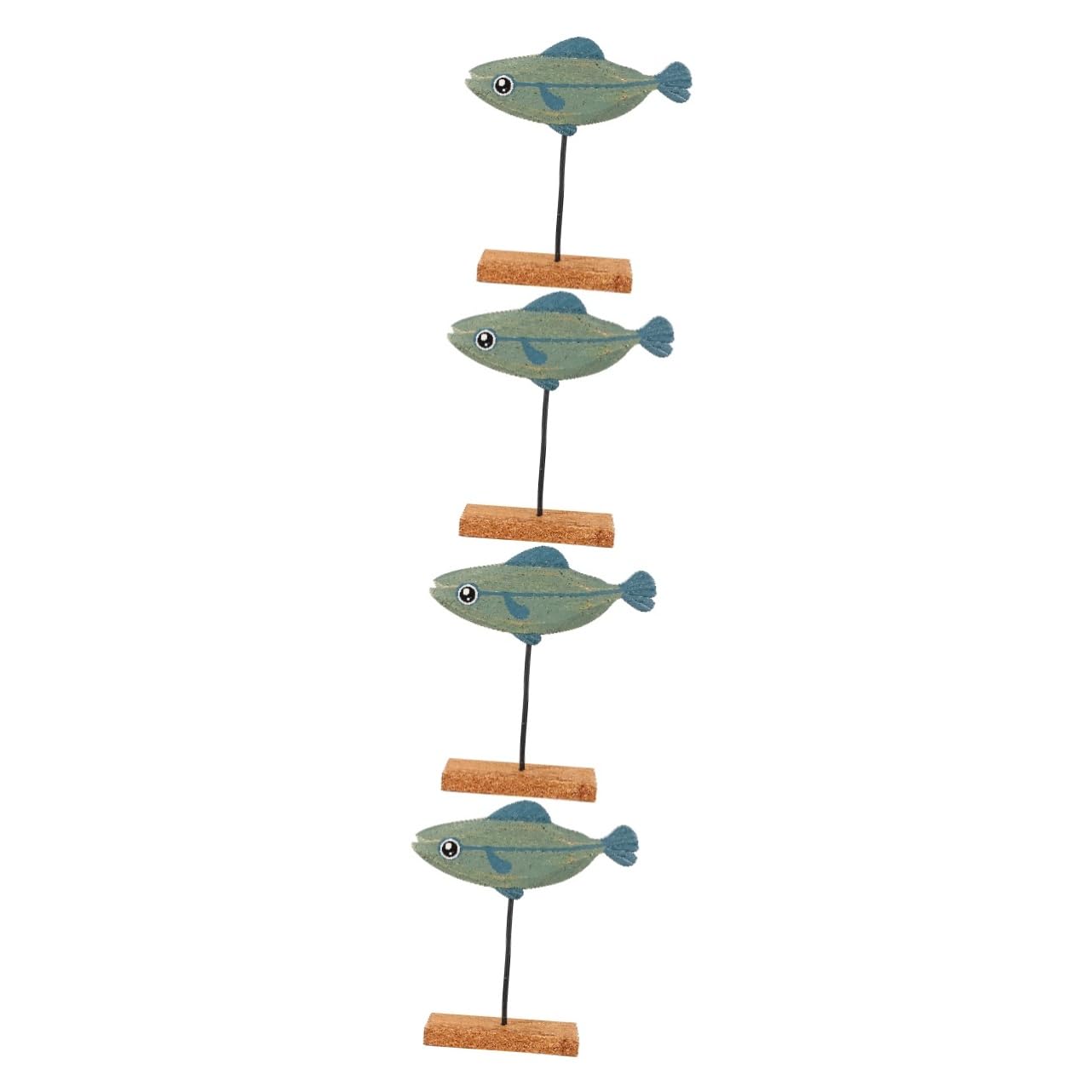 Alipis 4 Pezzi Giocattolo Unico Per Bambini Pesce in Legno Artigianato Decorazione Animale Finto Per Feste Bambini Amici