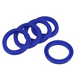 YOKIVE 5 Pcs UN Radial Shaft Seals, Industry PU Oil Seals for Hydraulic Cylinders (Blue, 25-mm ID x 33-mm OD 5-mm Width)