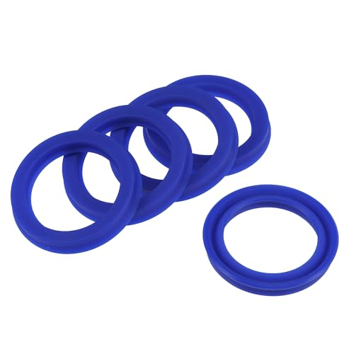 YOKIVE 5 Pcs UN Radial Shaft Seals, Industry PU Oil Seals for Hydraulic Cylinders (Blue, 25-mm ID x 33-mm OD 5-mm Width)