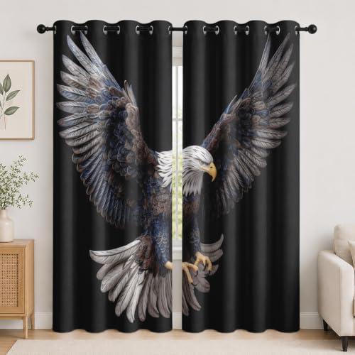 Rideaux Occultants Chambre Bébé Bloque la Lumière Rideau Isolant Aigle - 2