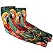 Parrot Palm Leaves UV Sun Protection Arm Sleeves, Colorful Parrot Gardening Sleeves with Thumb Hole Farm Cooling Arm Sleeves for Women Men