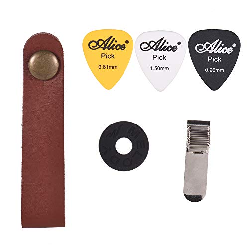 KKmoon Kit de acessórios para guitarra Guitarra acústica Correia de pescoço + Correia de guitarra Tr