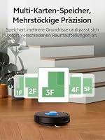 Vexilar W9 Saugroboter mit Wischfunktion, 8000Pa Saugkraft,180Min Laufzeit, Intelligentes Laser Navigation Staubsauger Roboter mit 5 Karten – Ansicht 2