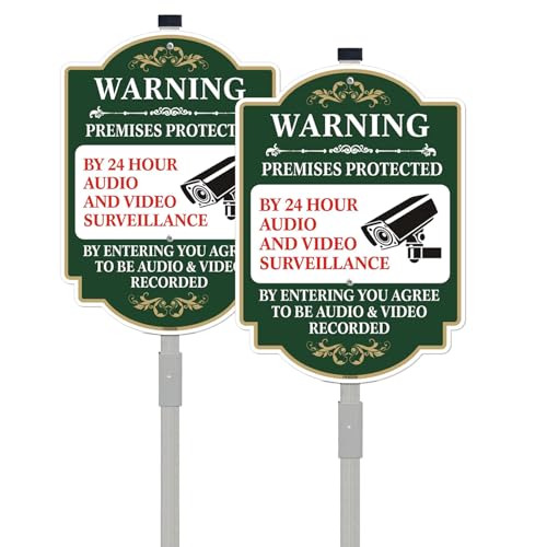 Panneaux de vidéosurveillance pour sécuriser votre propriété privée avec piquet