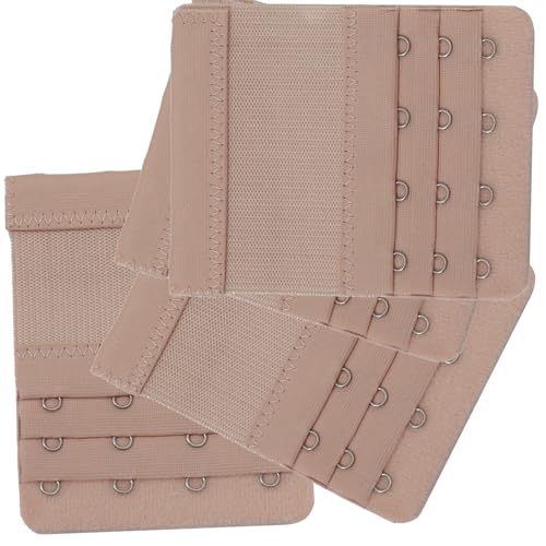 Image of Bra Strap Extenders, Women Elastic Extensions Bra Extender Set, 6 Piece,Skin,White,Black