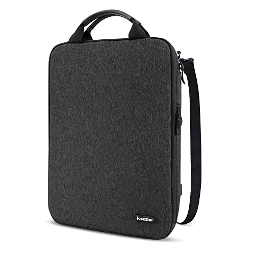 iCozzier Laptop-Umhängetasche, 13-13,3-Zoll-Laptop-Tablet-Hülle im horizontalen und vertikalen Stil mit Griff und abnehmbarem Schultergurt - schwarz Cover