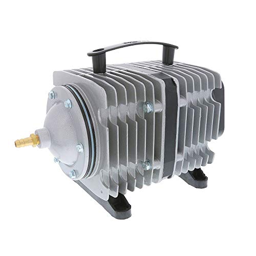 EcoPlus Eco Air7 Commercial Air Pump 7 - 200 Watt Single Outlet, With 12 Valve Manifold For Aquarium, Fish Tank, Fountain, Pond & Hydroponics, 3566 GPH, Silver
